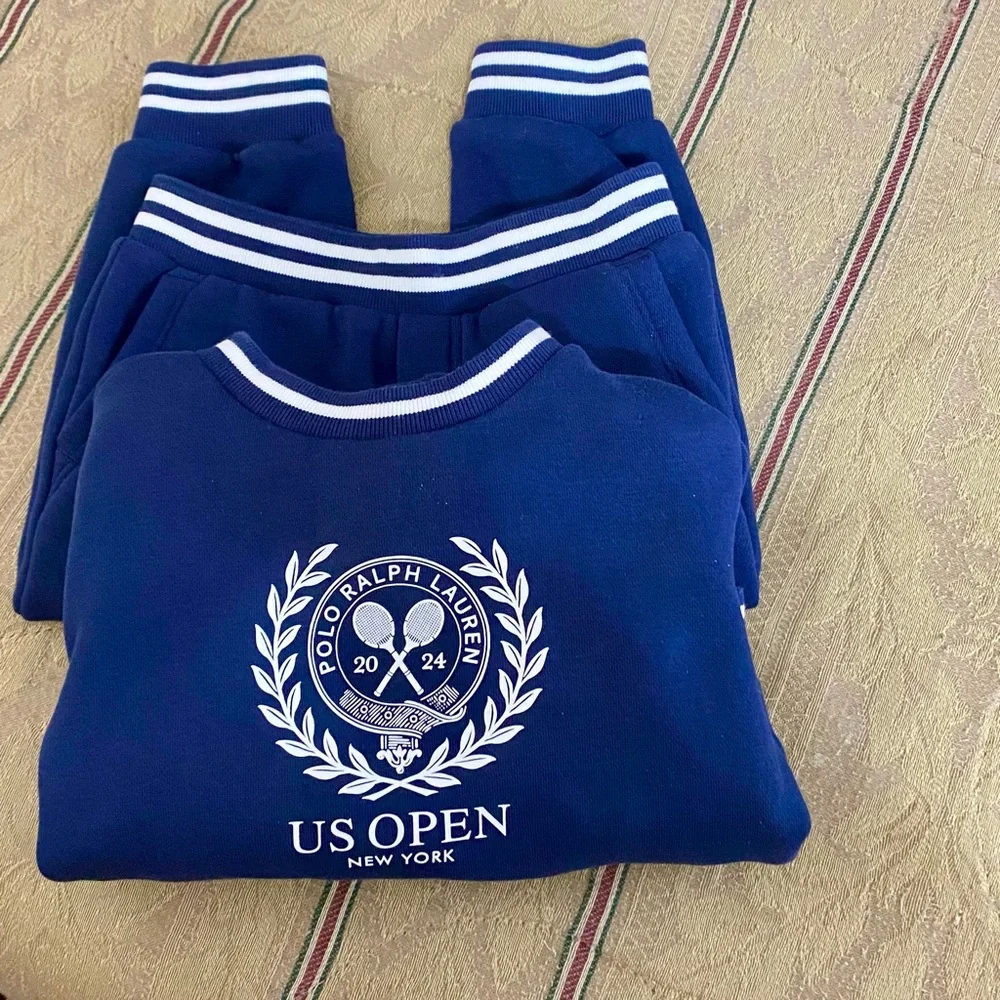 Polo‎ Ralph Lauren US Open Crest Fleece Sweatshirt and Pants Set Sz 18M 2024